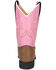 Image #5 - Smoky Mountain Girls' Mustang Western Boots - Round Toe, Brown/pink, hi-res