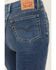 Image #4 - Levi's Women's Dark Wash Wait High Rise 725 Slit Hem Stretch Bootcut Jeans, Dark Wash, hi-res