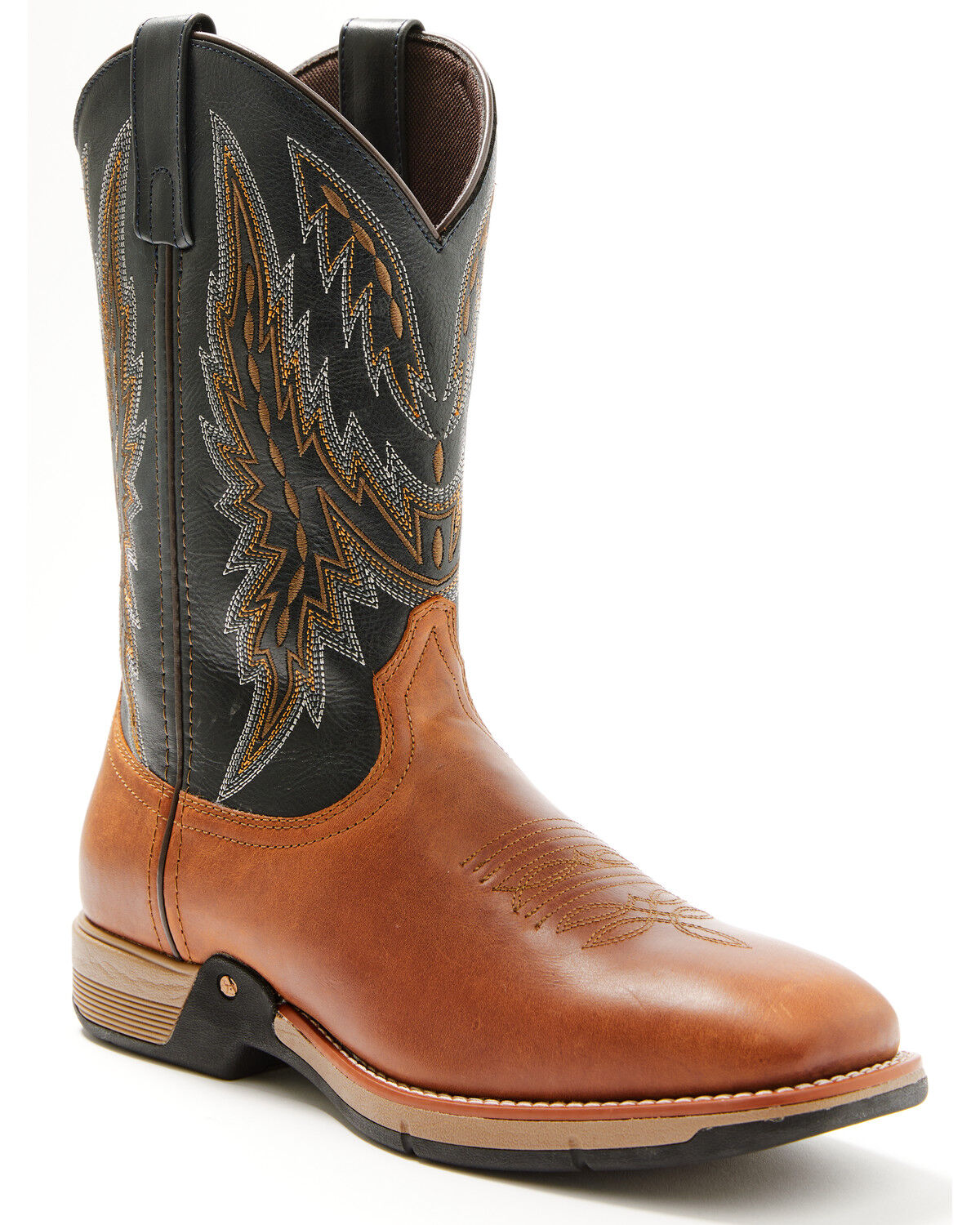 Image #1 - Laredo Men's Tri-Tech Vapor Performance Western Boots - Broad Square Toe, Cognac, hi-res