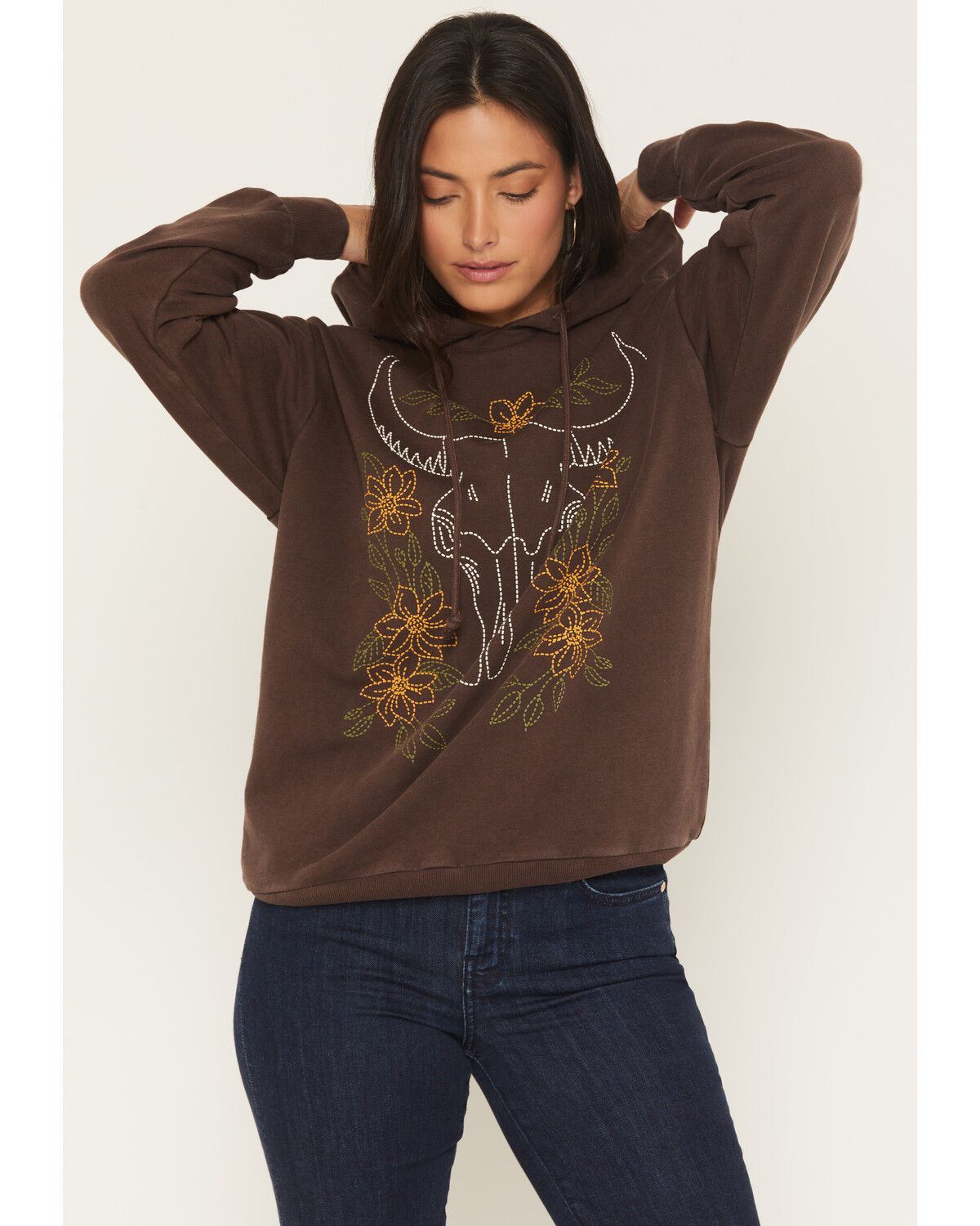 Youth in Revolt Women's Steer Hoodie, Brown, hi-res