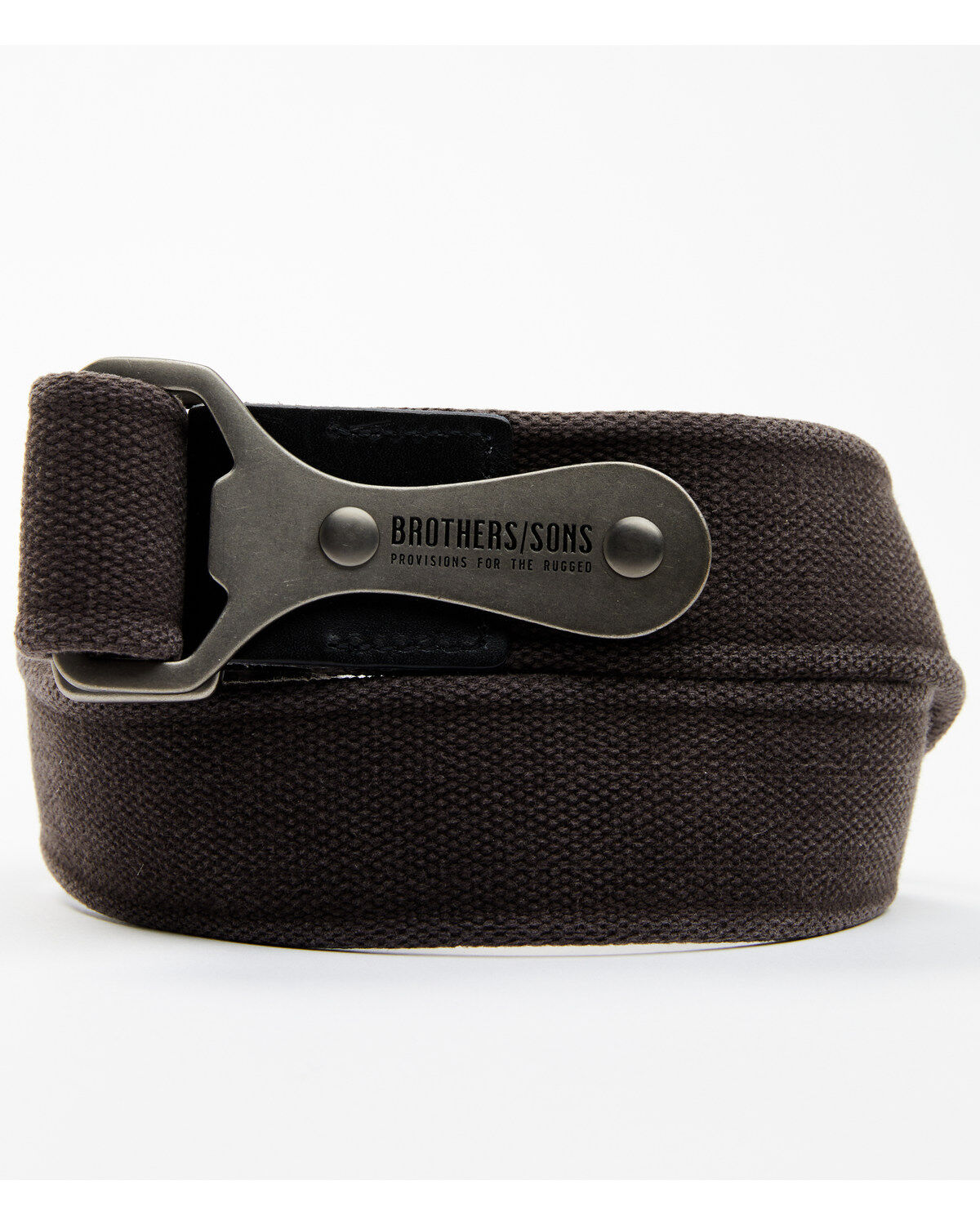 Image #1 - Brothers and Sons Men's Bottle Opener Canvas Belt, Charcoal, hi-res