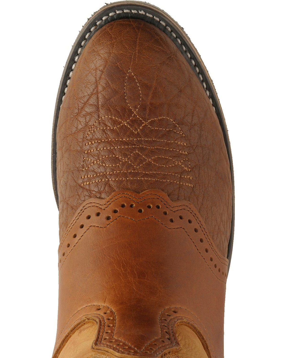 Image #6 - Boulet Men's Buckaroo Saddle Western Boots - Round Toe, Bay Apache, hi-res