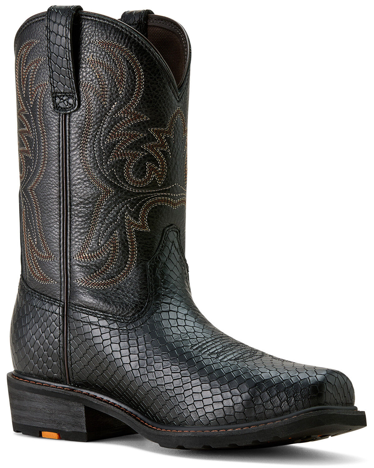 Ariat Men's Ironside Pull-On Work Boots - Steel Toe, Black, hi-res