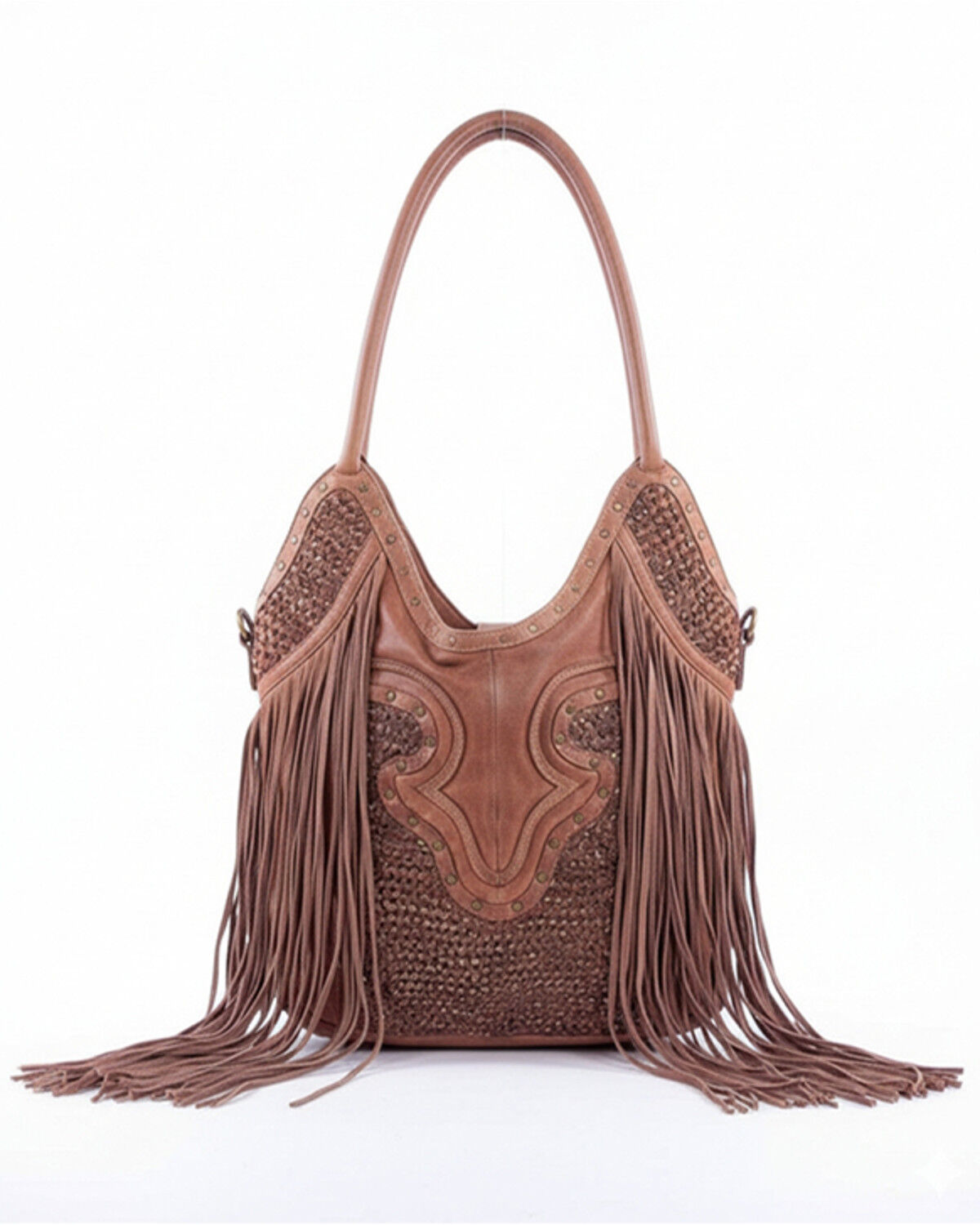 Scully Women's Fringe Handbag, Brown, hi-res