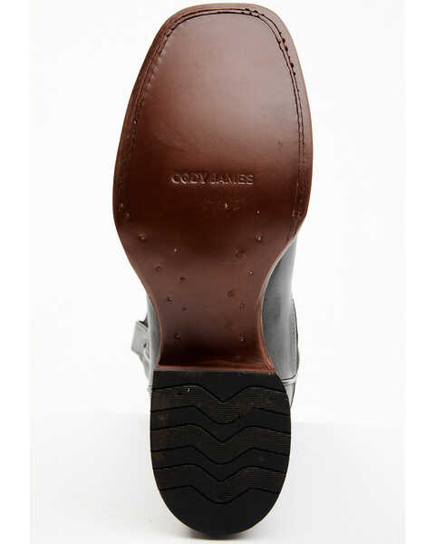 Image #7 - Cody James® Men's Square Toe Stockman Boots, Black, hi-res