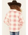 Image #4 - Urban Republic Little Girls' Plaid Print Snap Shacket , Pink, hi-res