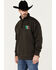 Image #2 - Cowboy Hardware Men's Mexico American Flag Cadet Pullover, Black, hi-res