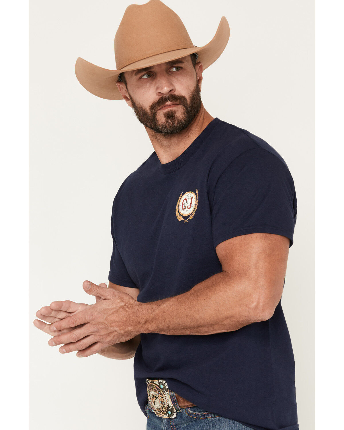 Image #3 - Cody James Men's Texas Born Short Sleeve Graphic T-Shirt, Navy, hi-res