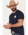 Image #3 - Cody James Men's Texas Born Short Sleeve Graphic T-Shirt, Navy, hi-res