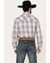 Image #4 - Resistol Men's Hardin Plaid Print Long Sleeve Button Down Western Shirt, Brown/blue, hi-res