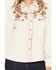 Image #3 - Scully Women's Rose Embroidered Long Sleeve Pearl Snap Western Shirt, Cream, hi-res