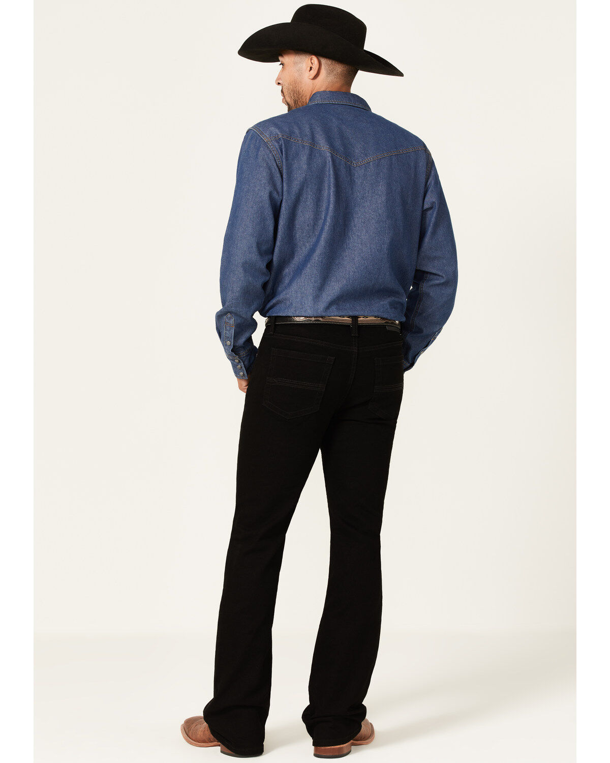 Image #3 - Cody James Men's Night Rider Wash Wyatt Slim Bootcut Stretch Denim Jeans, Black, hi-res