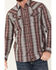 Image #4 - Moonshine Spirit&reg; Men's Ricochet Plaid Print Long Sleeve Snap Western Shirt, Purple, hi-res