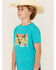 Image #2 - Rock & Roll Denim Boys' Steerhead Short Sleeve Graphic T-Shirt , Teal, hi-res