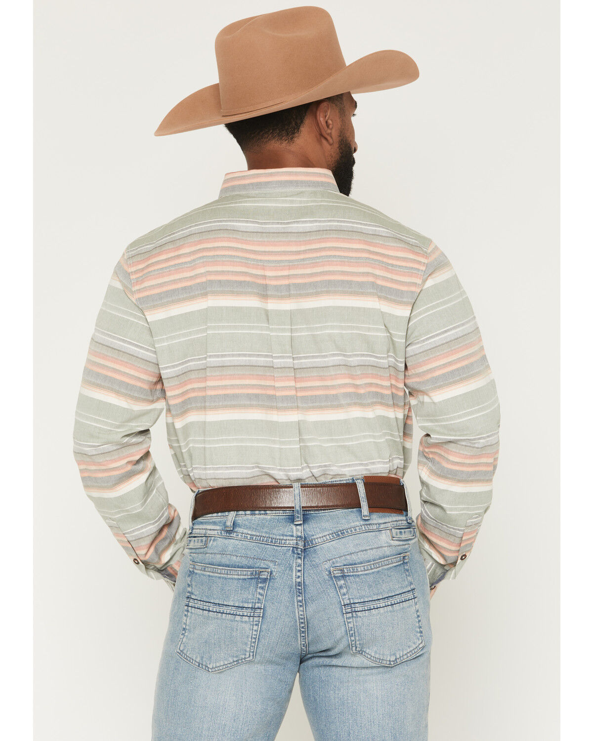 Image #4 - Cody James Men's Harlan Striped Print Long Sleeve Button-Down Western Shirt, Multi, hi-res