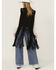 Image #4 - Fornia Women's Suede Fringe Vest , Black, hi-res