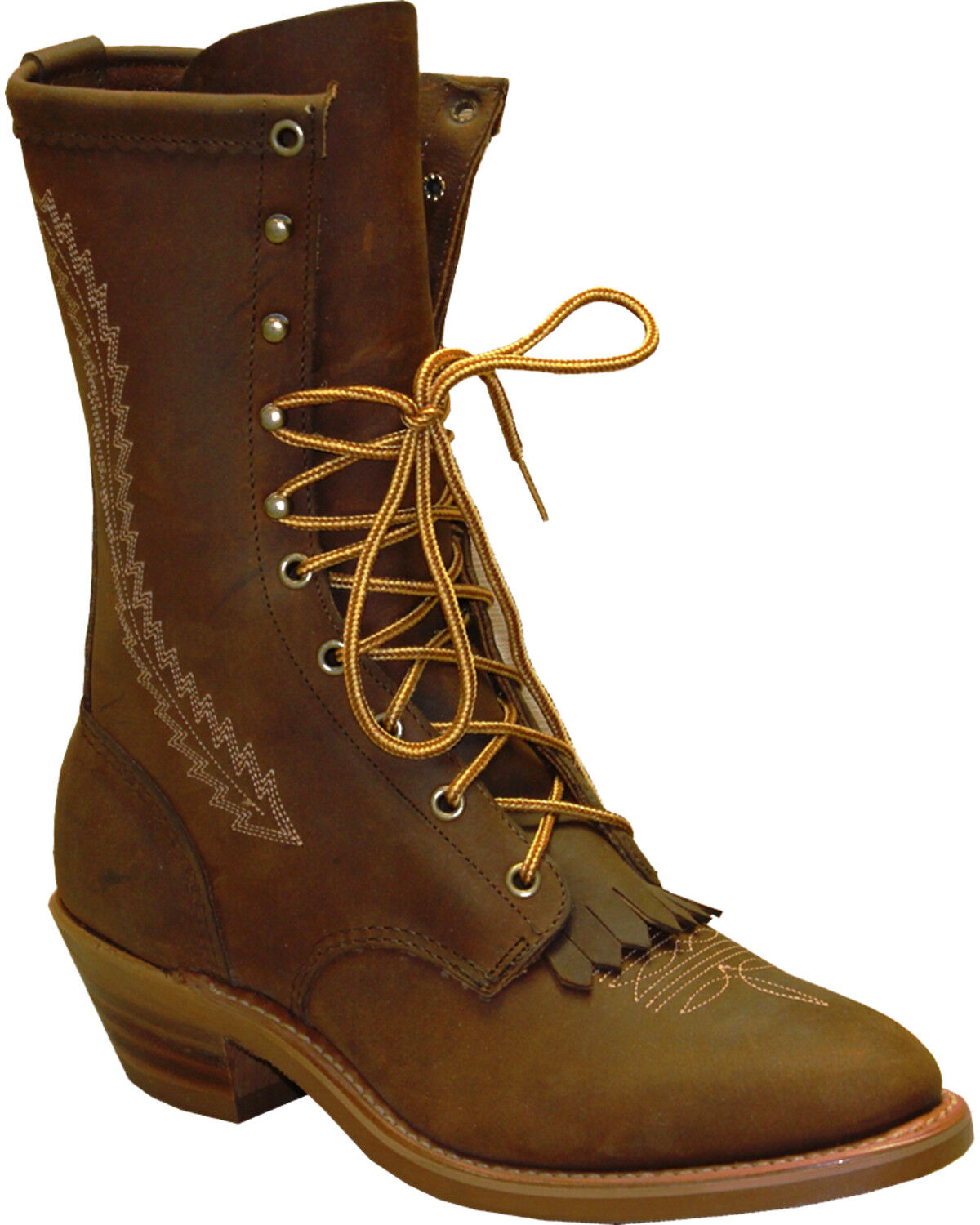Image #1 - Abilene Men's 12" Western Packer Boots - Round Toe, Brown, hi-res