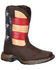 Image #1 - Durango Boys' Americana Western Boots - Broad Square Toe, Dark Brown, hi-res