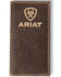 Image #1 - Ariat Men's Bull Hide Embroidered Rodeo Wallet, Brown, hi-res