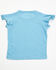Image #3 - Shyanne Toddler Girls' Peace Love Cowgirls Flutter Sleeve Graphic Tee, Light Blue, hi-res
