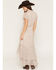 Image #4 - Lovestitch Women's Leopard Print Short Sleeve High-Low Midi Dress, Ivory, hi-res
