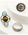 Image #2 - Shyanne Women's Juniper Sky Multi Gem Ring Set - 5 Piece, Silver, hi-res