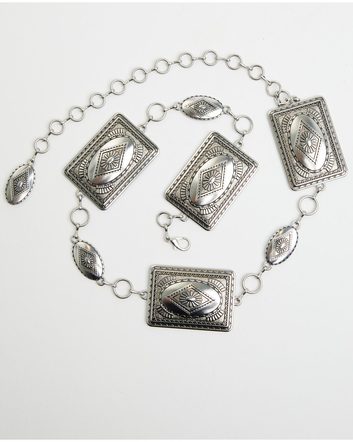 Image #2 - Idyllwind Women's Regatta Southwestern Chain Concho Belt, Silver, hi-res