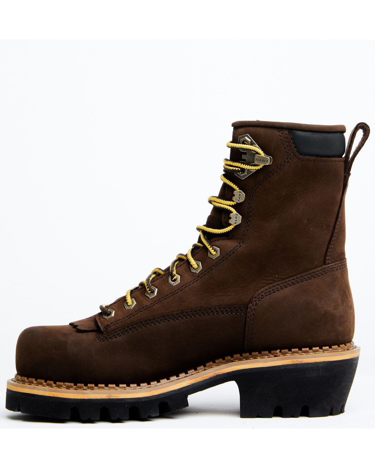 Image #3 - Hawx Men's 8" Lineman Lace-Up Waterproof Work Boot - Composite Toe, Brown, hi-res