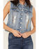 Image #4 - Cleo + Wolf Women's Medium Wash Oversized Embroidered Denim Vest, Medium Wash, hi-res