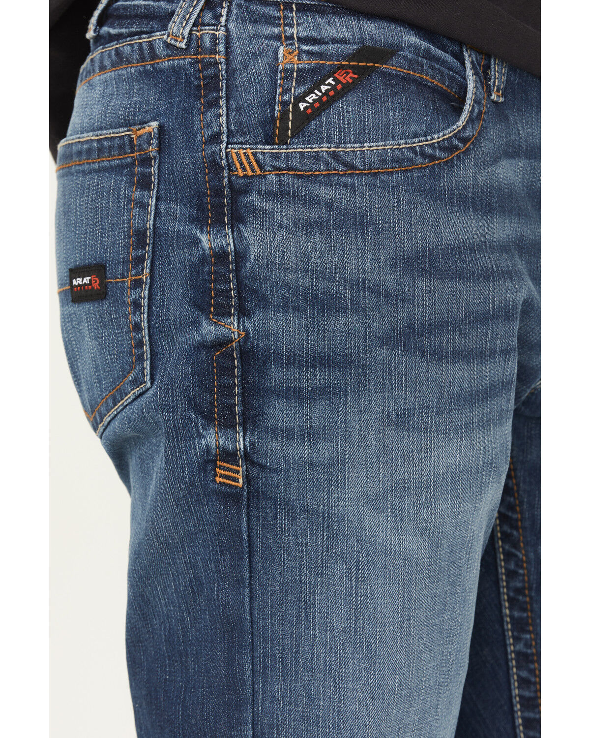 Image #2 - Ariat Men's FR M4 Relaxed Bootcut Stretch Denim Jeans, Indigo, hi-res
