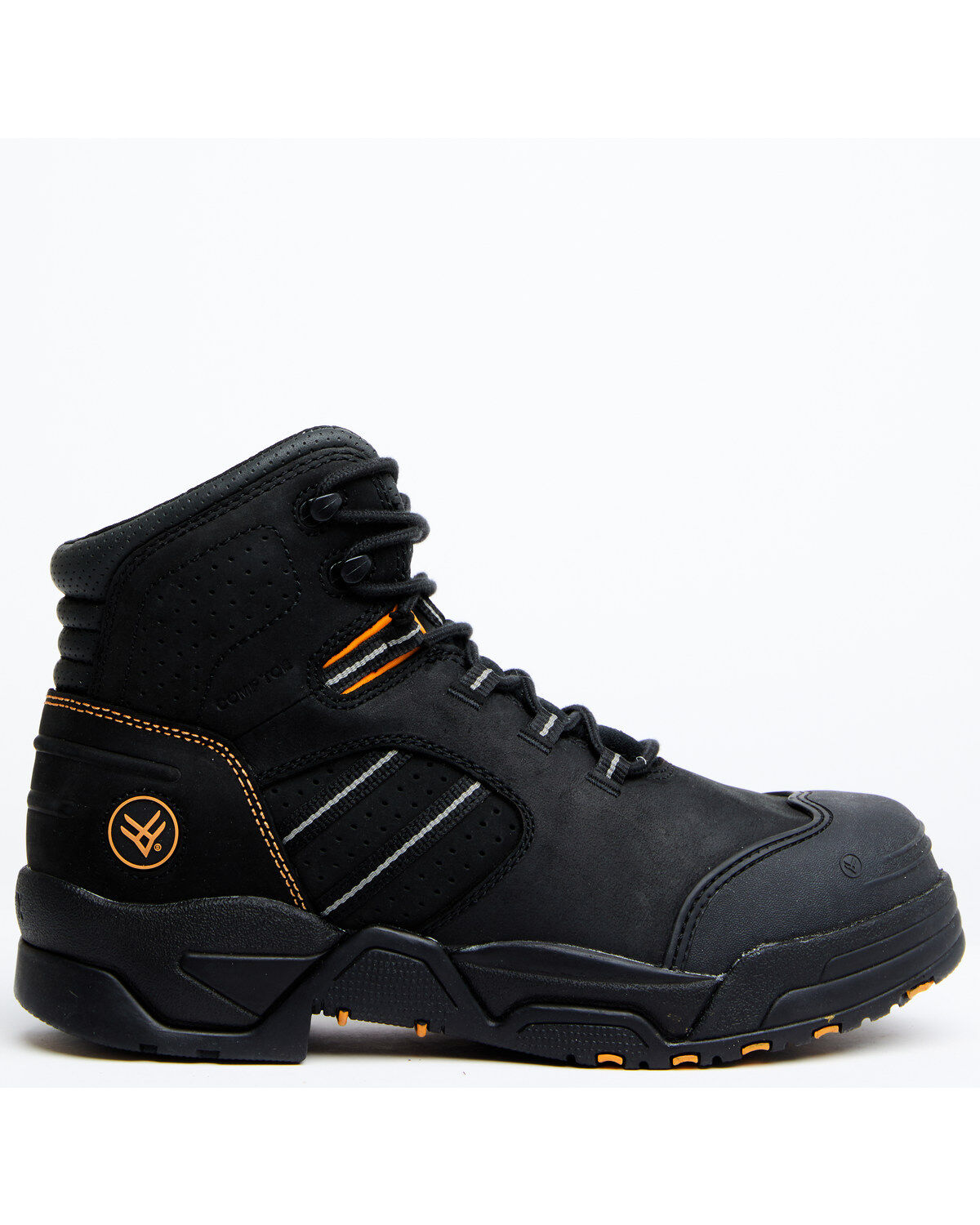 Image #2 - Hawx Men's 6" Enforcer Lacer Work Boots - Nano Composite Toe, Black, hi-res