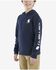 Image #1 - Carhartt Little Boys' Solid Logo Hooded Sweatshirt , Navy, hi-res