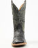 Image #4 - Corral Men's Exotic Ostrich Barbed Wire Western Boots - Broad Square Toe , Black, hi-res