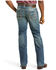 Image #3 - Ariat Men's M5 Low Rise Straight Leg Jeans, Med Stone, hi-res