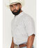 Image #2 - Ariat Men's Seton Geo Print Short Sleeve Button-Down Western Shirt, White, hi-res