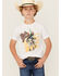 Image #1 - Rock & Roll Denim Boys' Cowboy Short Sleeve Graphic T-Shirt , White, hi-res