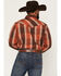Image #4 - Cody James Men's Lure Lurex Plaid Print Long Sleeve Snap Stretch Western Shirt, Red, hi-res