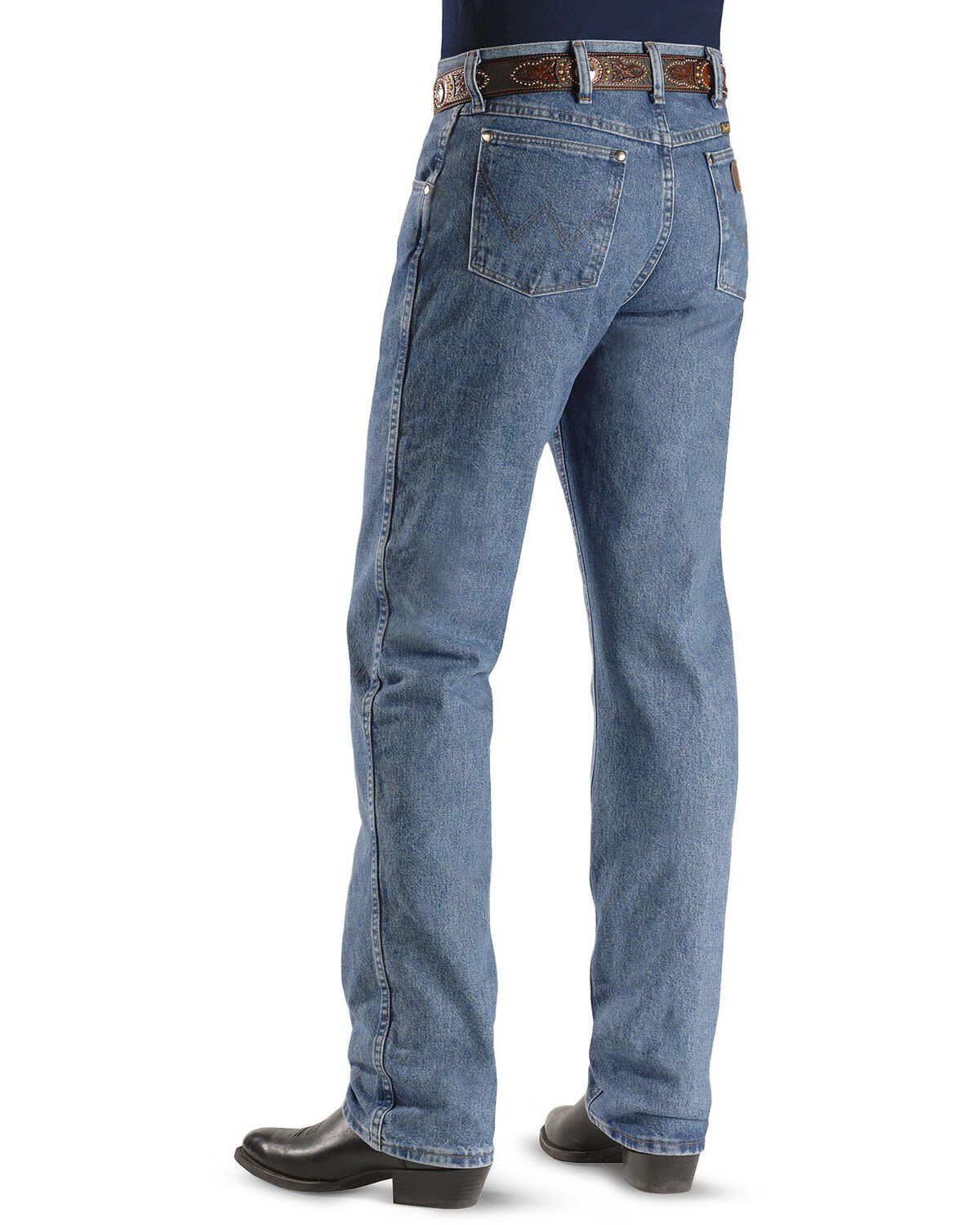 Image #1 - Wrangler Men's 47MWZ Premium Performance Cowboy Cut Regular Fit Prewashed Jeans, Stonewash, hi-res