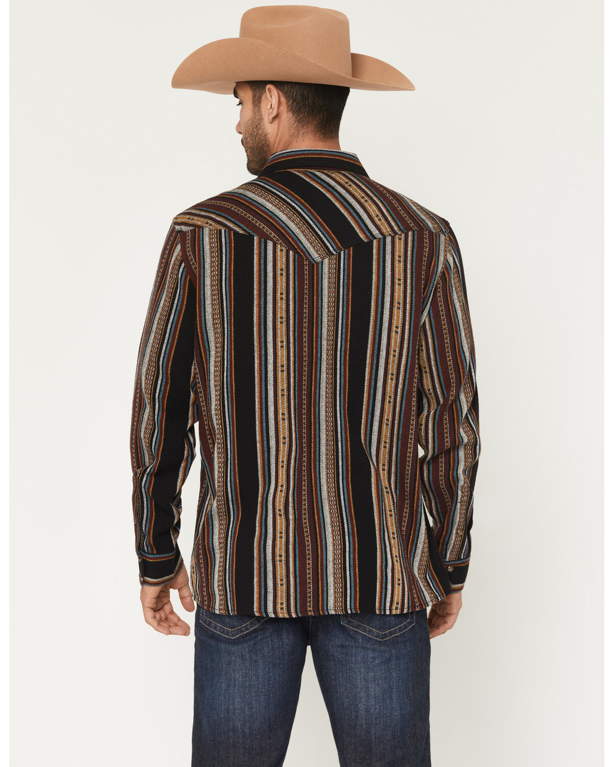 Image #4 - Moonshine Spirit&reg; Men's Reverend Striped Print Long Sleeve Snap Flannel Shirt, Multi, hi-res