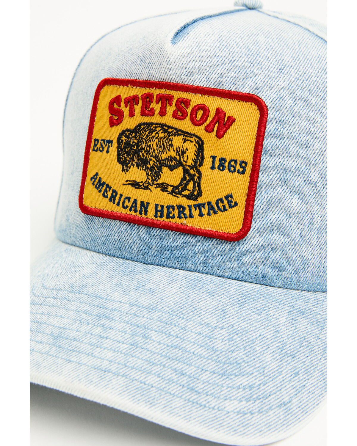 Image #2 - Stetson Men's American Heritage Ball Cap, Blue, hi-res