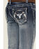 Image #4 - Grace in LA Girls' Medium Wash Mid Rise Bootcut Jeans , Dark Wash, hi-res