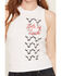 Image #3 - White Crow Women's Luck Bull Graphic Tank, White, hi-res