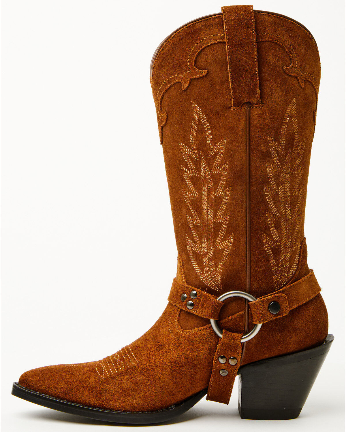 Image #3 - Idyllwind Women's Midnight Rider Suede Western Boots - Snip Toe, Cognac, hi-res