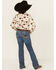 Image #3 - Wrangler Girls' Hanna Dark Wash Bootcut Stretch Denim Jeans , Dark Wash, hi-res