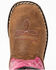 Image #6 - Shyanne Infant Girls' Lil Lainie Western Boots - Round Toe, Brown/pink, hi-res