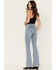 Image #3 - Shyanne Women's Light Wash High Rise Flare Jeans, Light Wash, hi-res