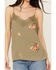 Image #3 - Wild Moss Women's Embroidered Cami, Sage, hi-res