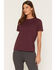 Image #1 - Carhartt Women's Durham Short Sleeve Work Overshirt, Burgundy, hi-res
