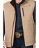 Image #3 - Cinch Men's Textured Logo Concealed Carry Zip Bonded Vest, Stone, hi-res