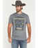 Image #1 - Moonshine Spirit&reg; Men's Snake Guitars Short Sleeve Graphic T-Shirt, Charcoal, hi-res